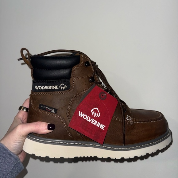 Wolverine NWT Men's Leather Waterproof Steel Toe Boots - 9.5 - Picture 5 of 7
